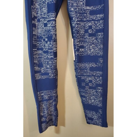 Women's Under Armour Blue & Pink Compression Heatgear Leggings Size M Ankle Zip - Picture 2 of 13